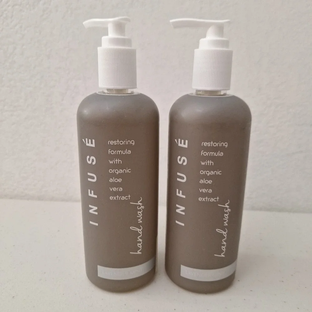 Infusé Lavender Mint Hand Wash Soap With Dispenser Acquavera 400 ml Each, 2 Set